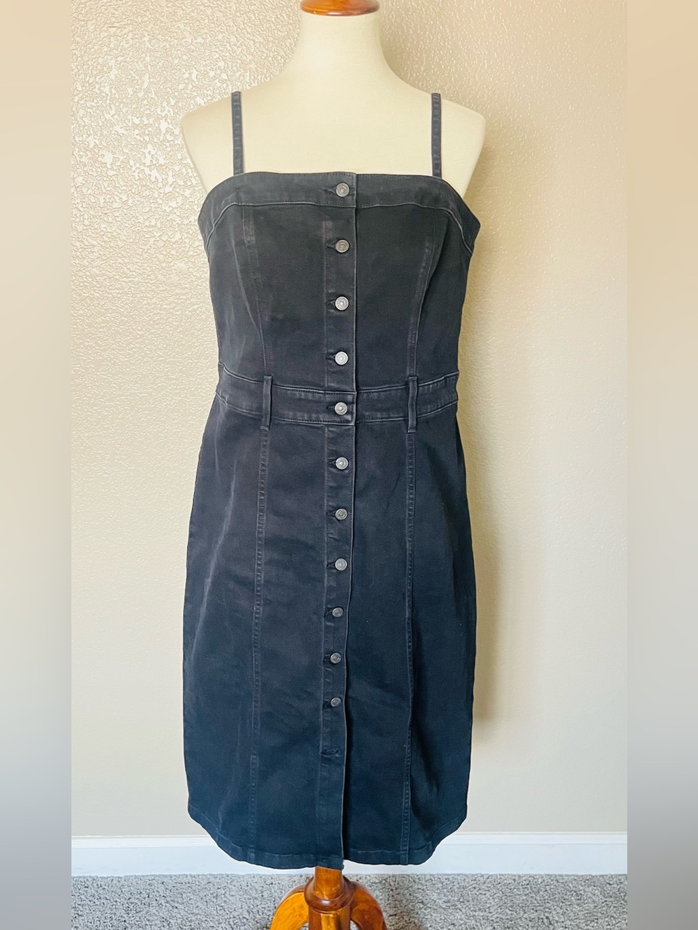 Levi Bustier Black Jean Dress XL